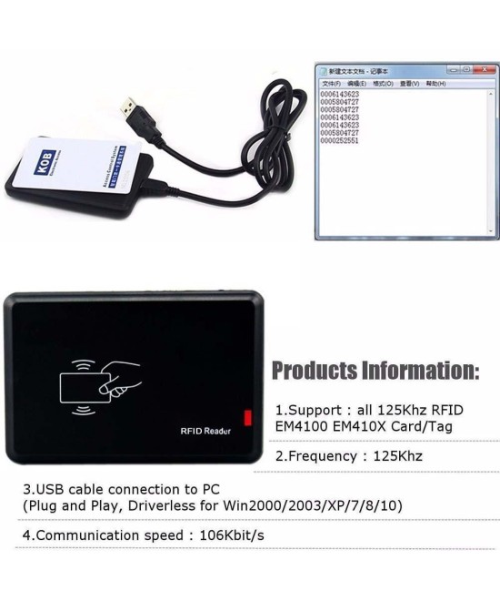Lectora RFID USB 125Khz