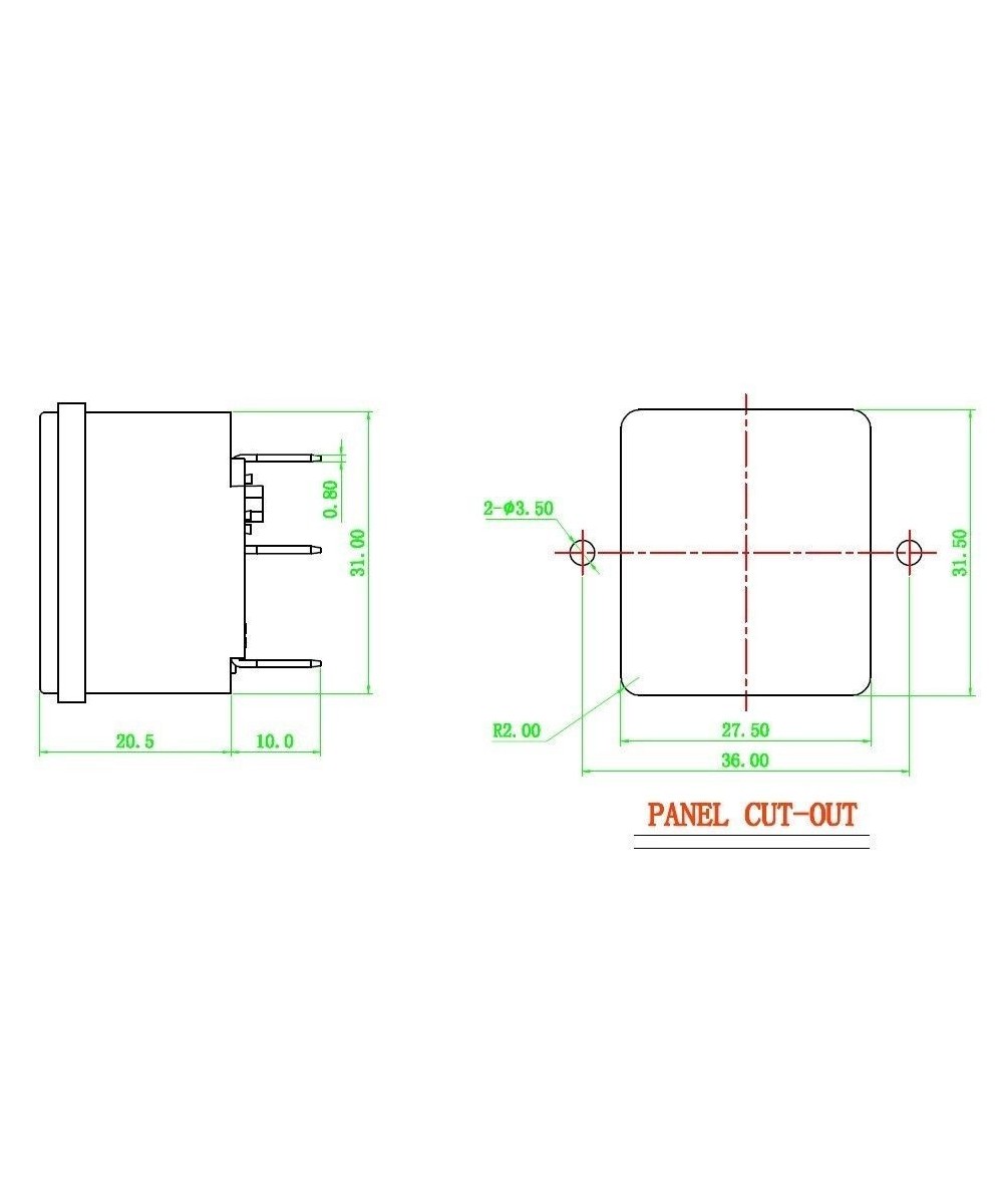 Receptaculo de energia con portafusible