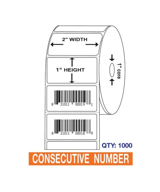 Etiquetas de codigo de barra 1000 etiquetas