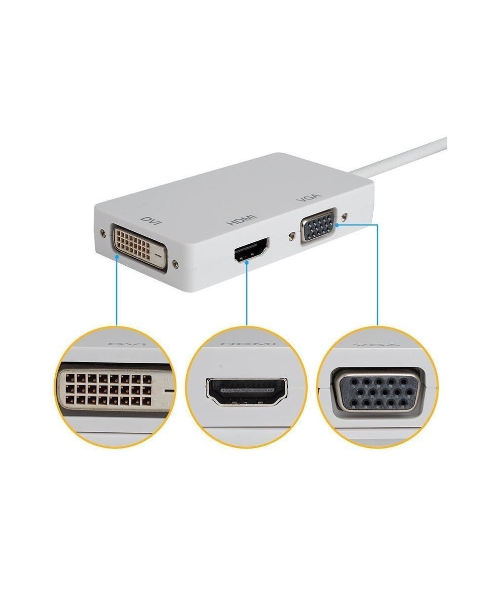 Convertidor  3 en 1 mini Display a HDMI-VGA-DVI