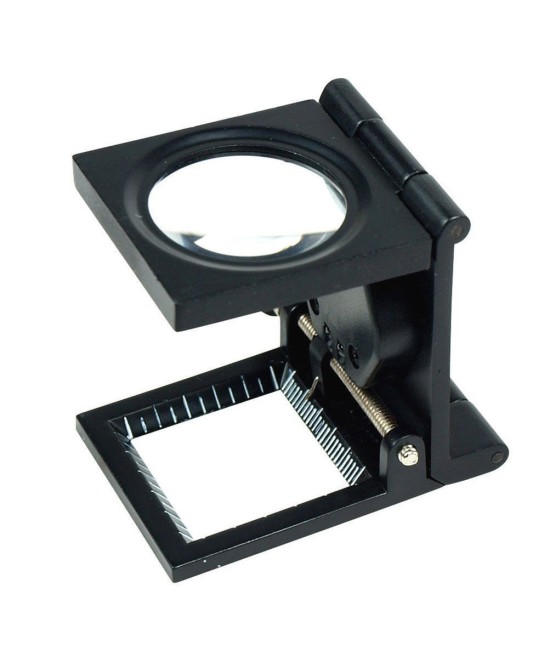 Lupa pequeña con base de metal