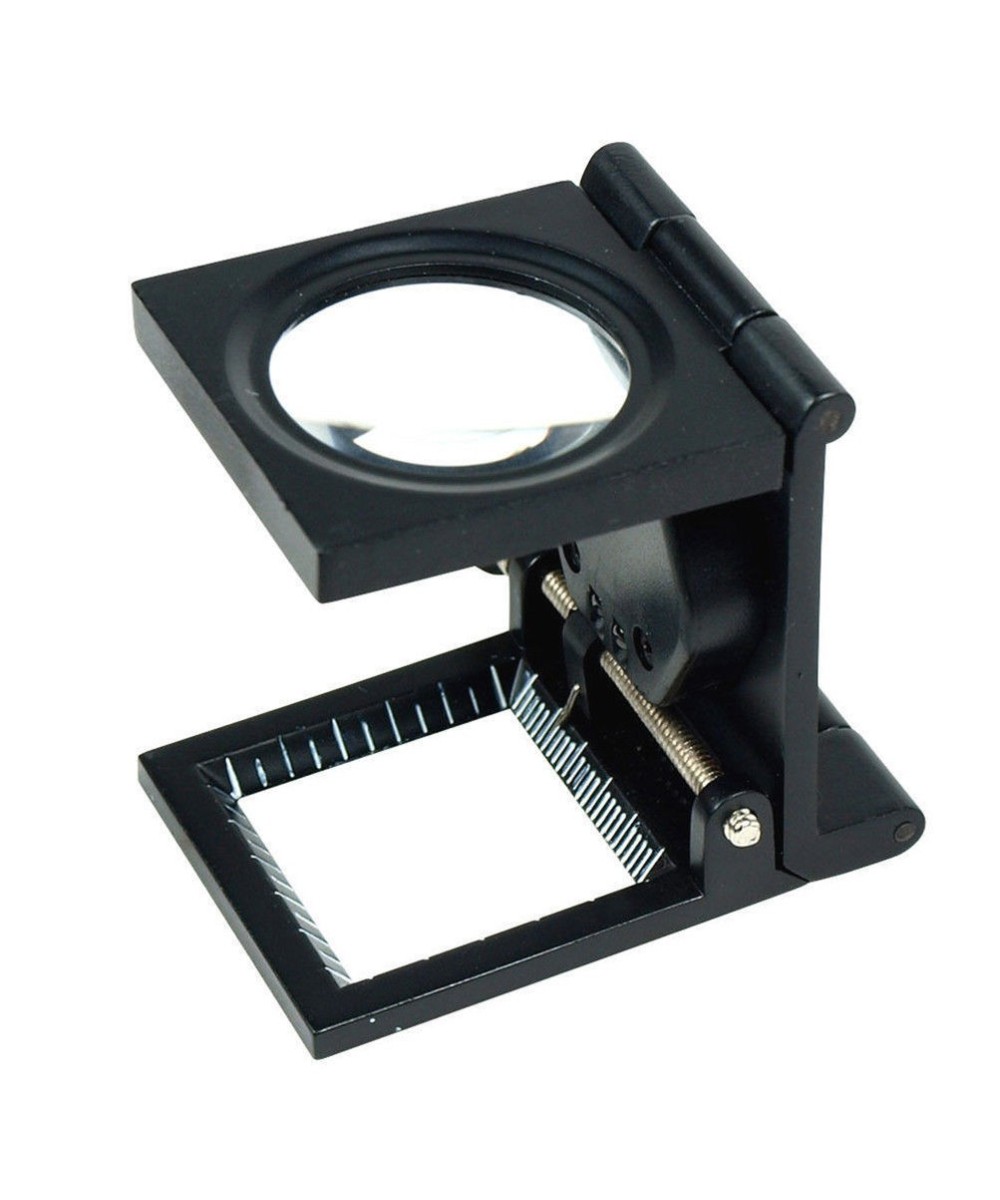 Lupa pequeña con base de metal