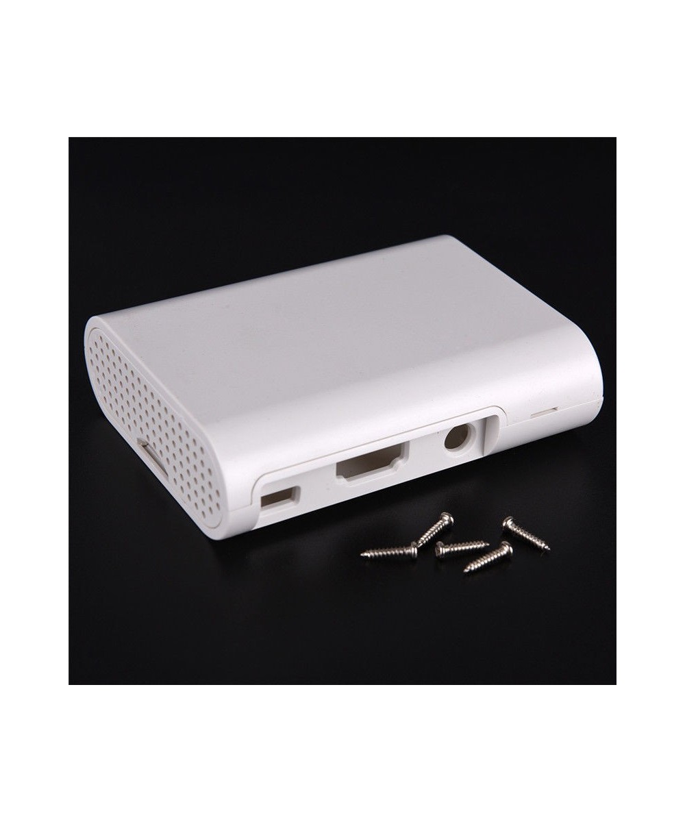 Case plastico para Raspberry blanco y rojo