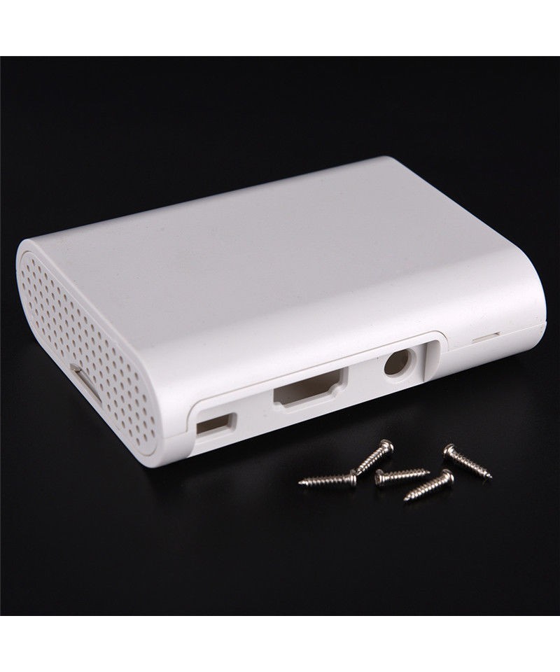 Case plastico para Raspberry blanco y rojo