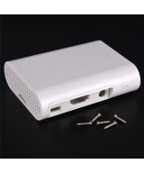 Case plastico para Raspberry blanco y rojo