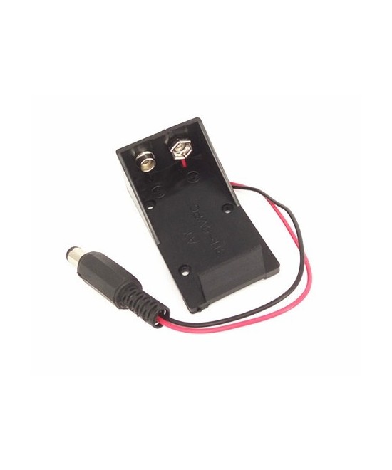 Contenedor de bateria de 9V con plug