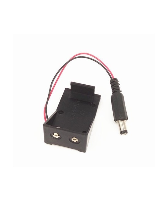 Contenedor de bateria de 9V con plug