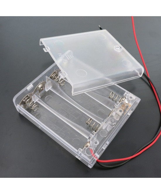 Contenedor de  4 baterias AA con interruptor