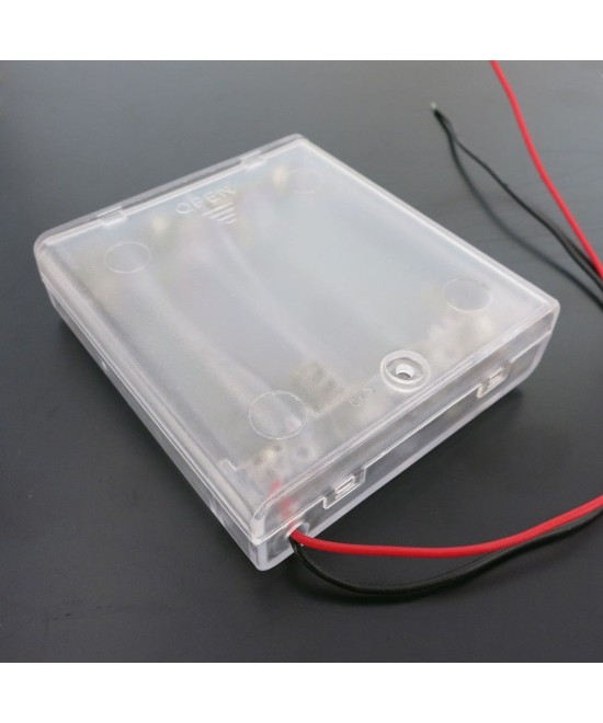 Contenedor de  4 baterias AA con interruptor