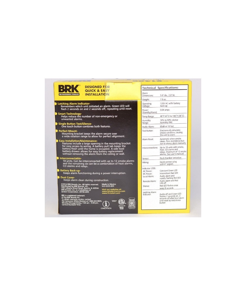 Detector de Humo  con bateria y 120V