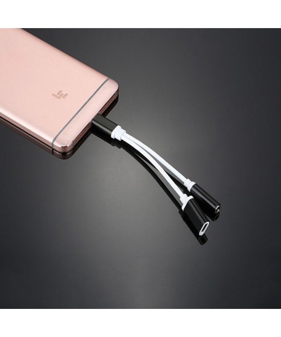 USB-c a audio 3.5mm y cargador