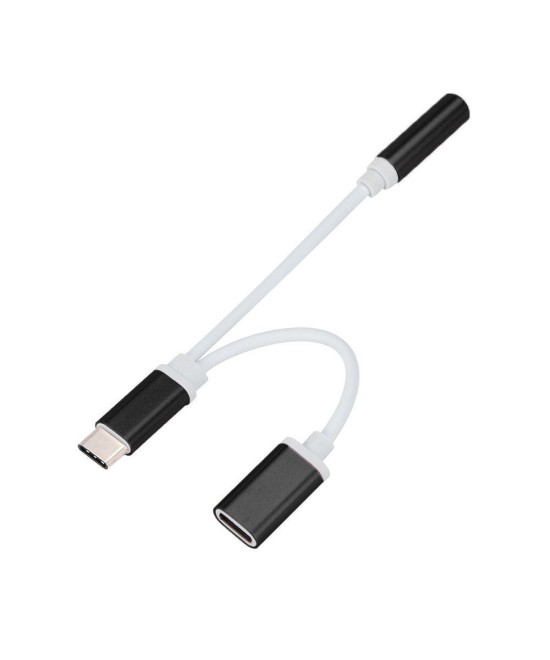 USB-c a audio 3.5mm y cargador