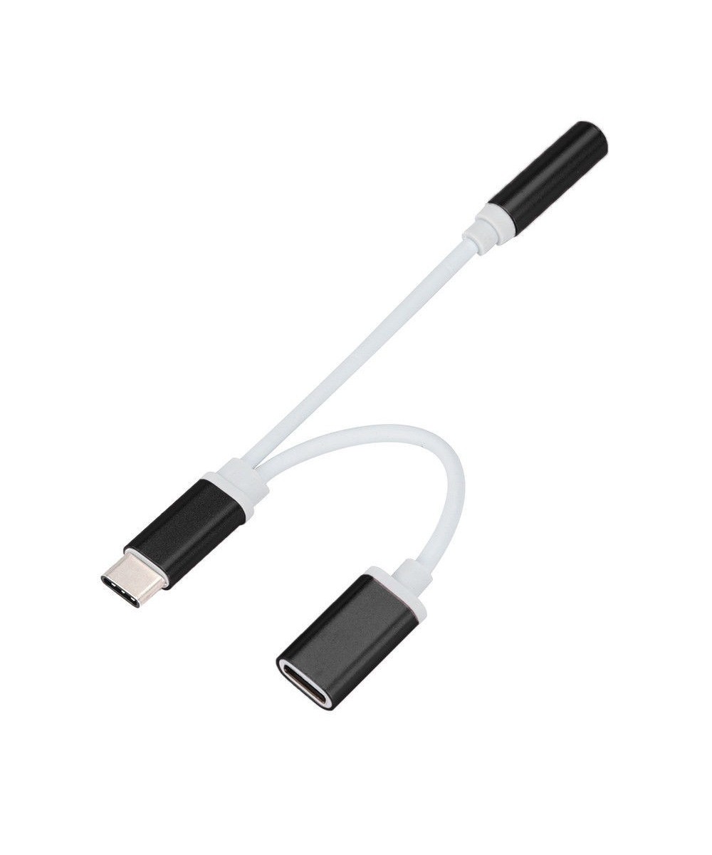 USB-c a audio 3.5mm y cargador