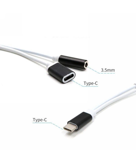 USB-c a audio 3.5mm y cargador