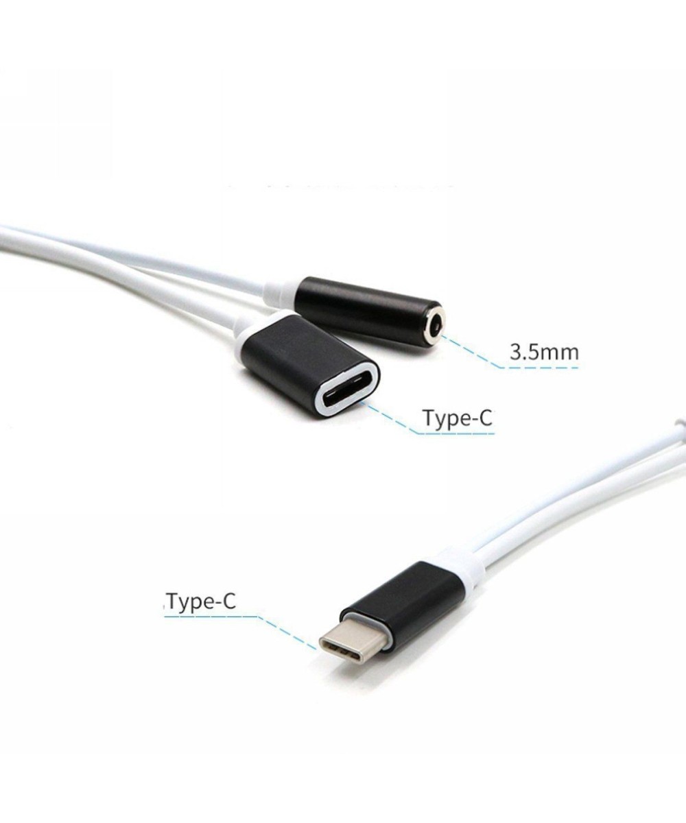 USB-c a audio 3.5mm y cargador
