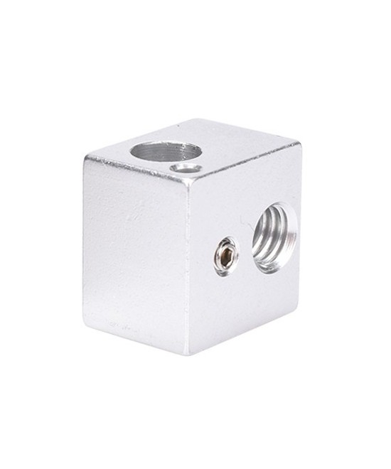 Bloque de aluminio para extrusor impresora 3D 16x16x12