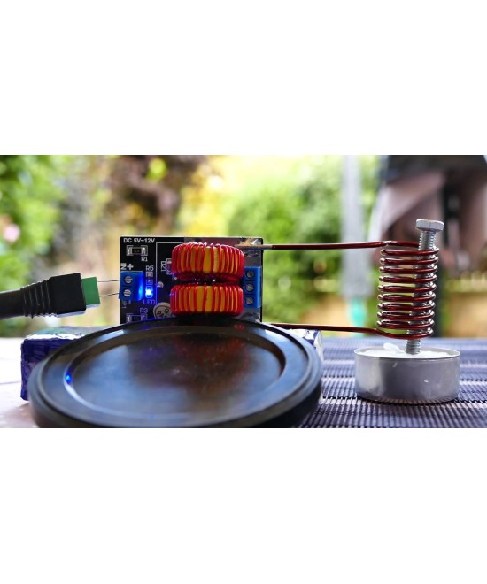 Calentamiento por  induccion electromagnetica tesla Jacobs Ladde 5v-12v