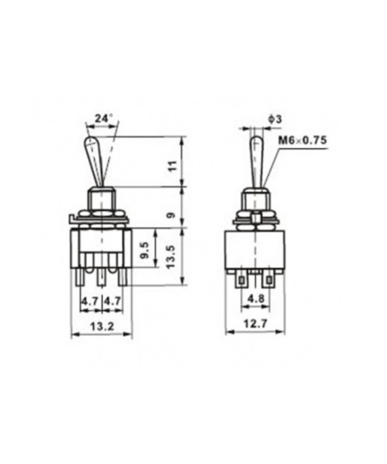 Mini switch tres posiciones