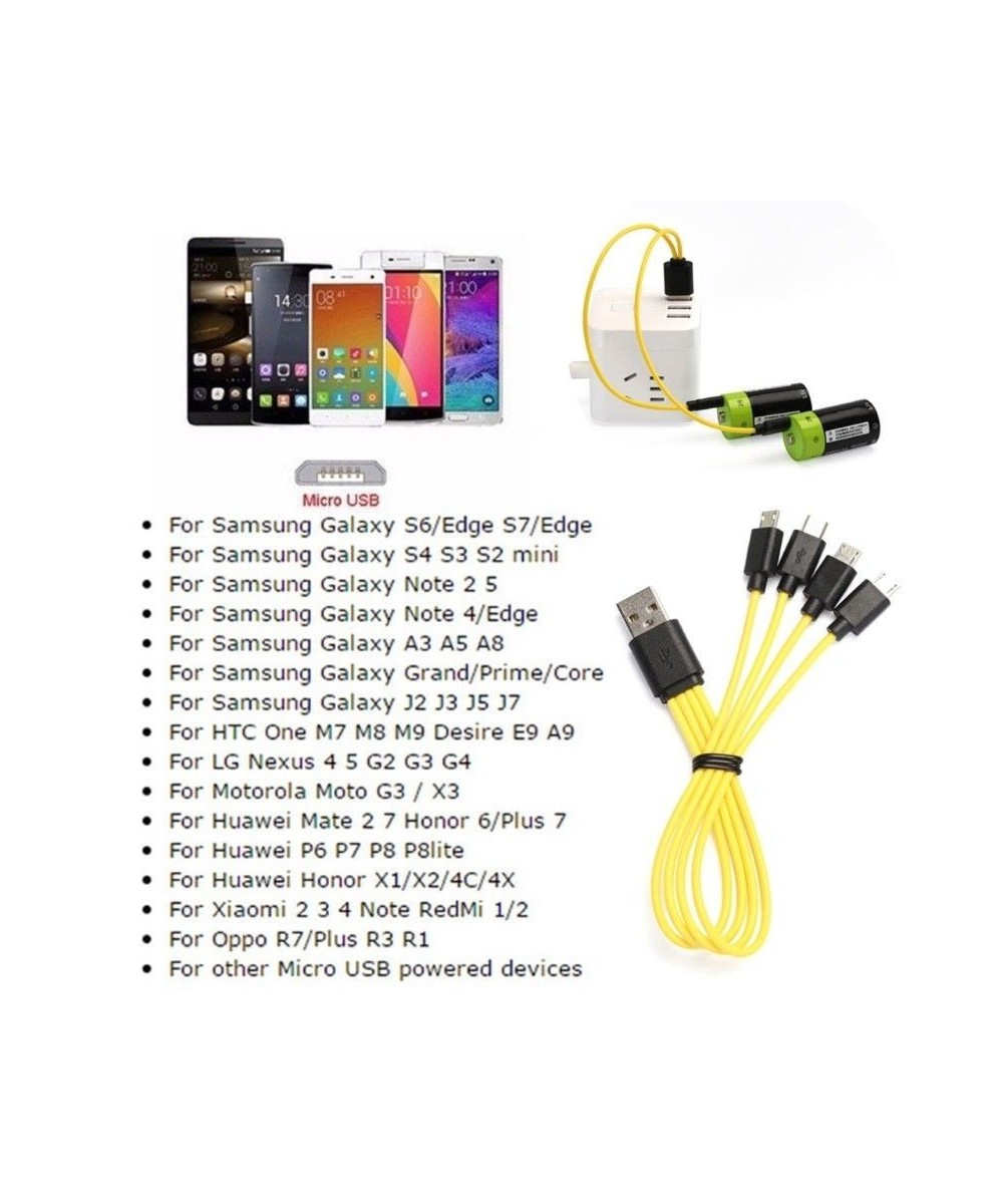 Cable USB micro USB 4 en 1