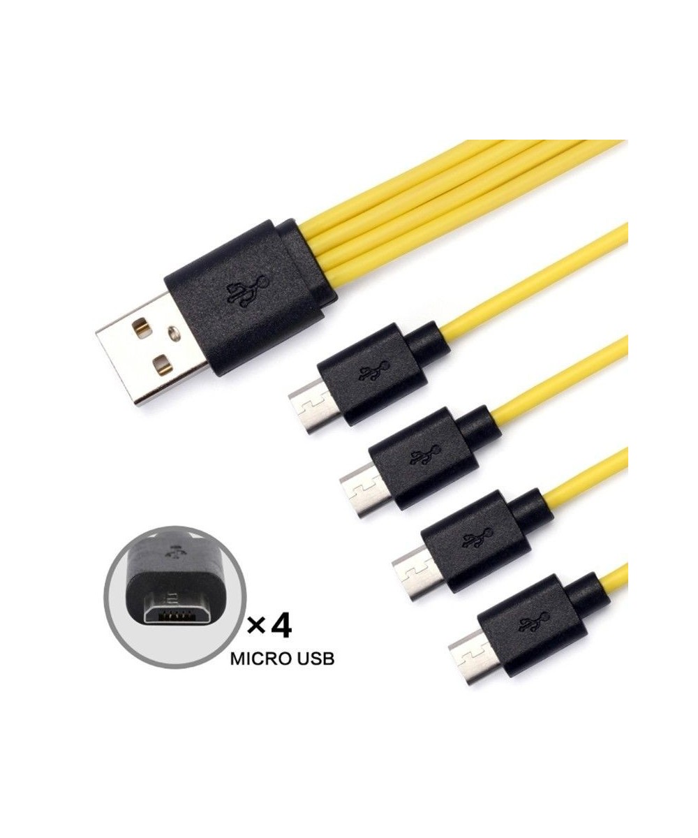 Cable USB micro USB 4 en 1