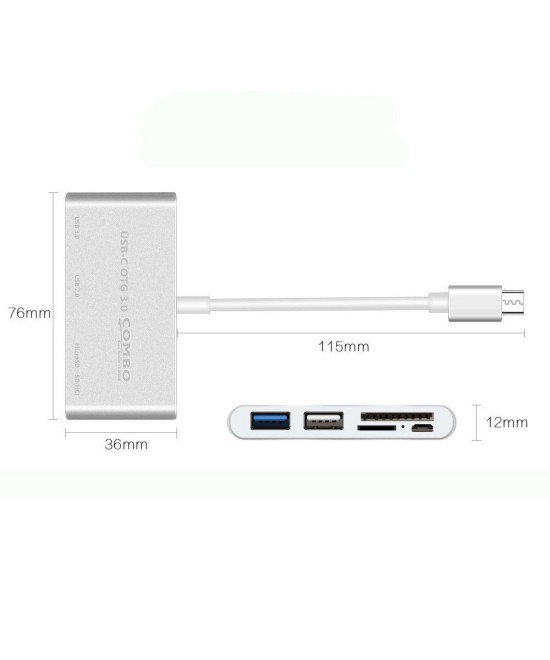 Adaptador USB tipo C 5 en 1