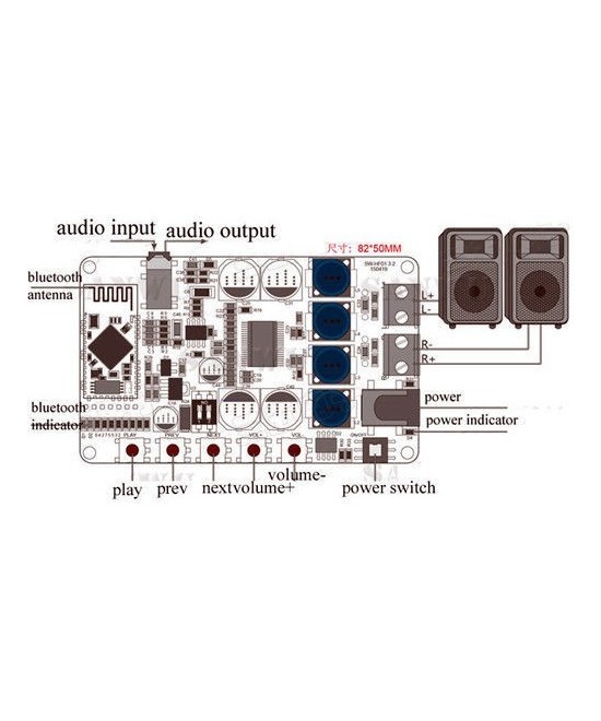 tarjeta Bluetooth con amplificador