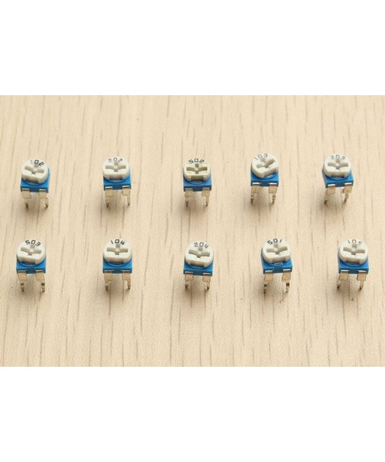 Caja de potenciometro trimpot 100 unidades 10 valores