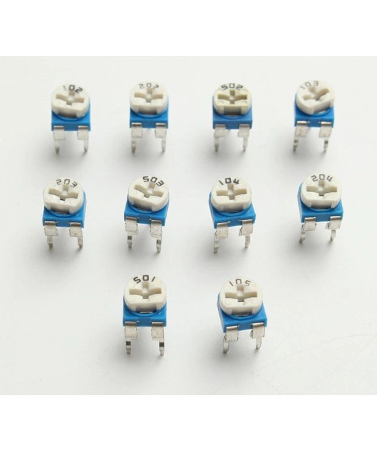 Caja de potenciometro trimpot 100 unidades 10 valores