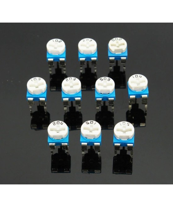 Caja de potenciometro trimpot 100 unidades 10 valores