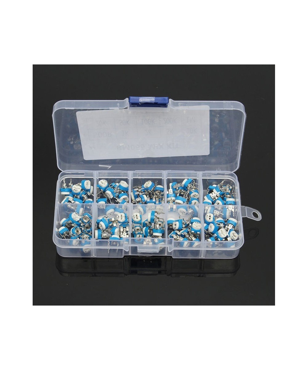 Caja de potenciometro trimpot 100 unidades 10 valores