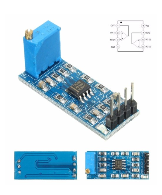 Amplificador LM358 100 veces