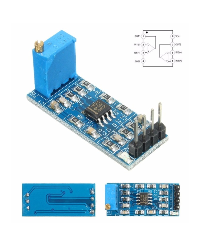 Amplificador LM358 100 veces