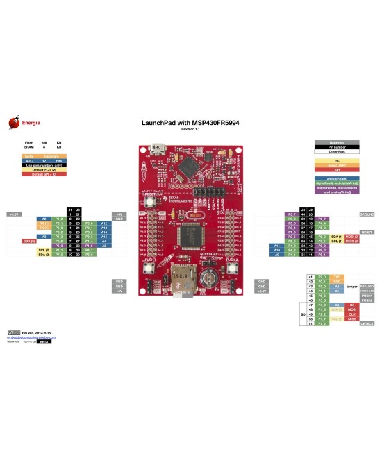 Microcontrolador Texas launchpad  MSP-EXP430FR5994