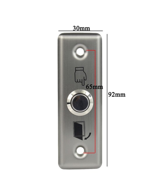 Interruptor push button control de acceso