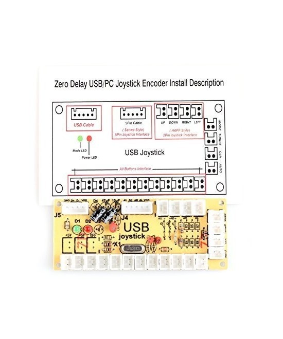 Control arcade DIY botones rojos