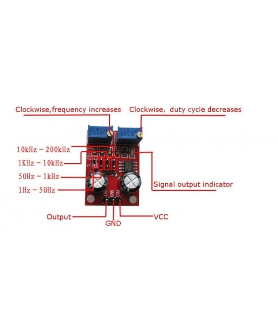 Generador de pulsos 555 rectangular/cuadrada
